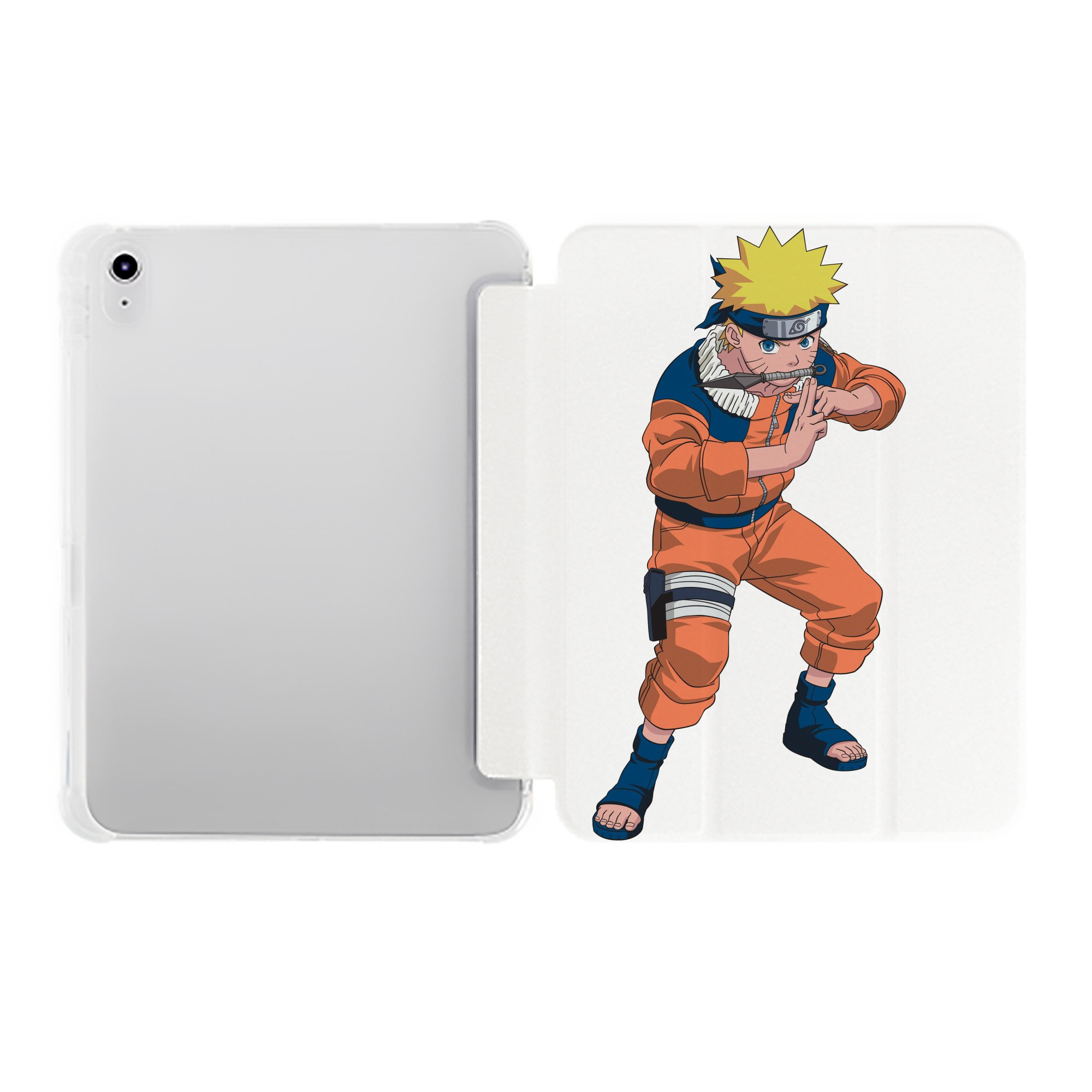 （画像用） NARUTO -ナルト- うずまき ナルト Uzumaki Naruto IPad ケース ペン収納付き 三つ折りスタンド PUレザー×シリコン 対応機種9.5/10.5/10.9インチ